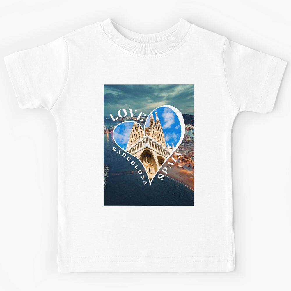 Love Barcelona Spain Kids T-Shirt 120