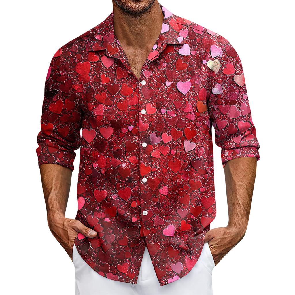 Men's Casual Button-Down Long-Sleeve Shirt