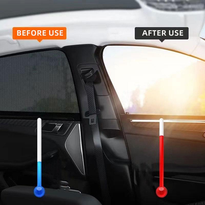 Car Window Sunshade Curtains Repellent Mosquito Mesh Net Car Anti-Mosquito Side Window Shades Screen Breathable Sun Visor Cover