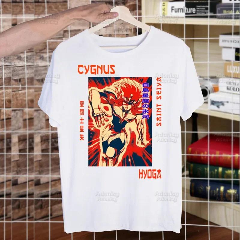 

Knights of The Zodiac Men Hip Hop T Shirt Harajuku Saint Seiya TShirts Short Sleeve Fashion Casual Seya Anime T-Shirt Tops Tees 2XL