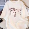 2026 Cartoon Cat Print Men Women Top Casual Shirt Easy To Wear Stylish Top for Everyday Wear Women Clothing Fashion Graphic T Shirts Short Sleeve Tee