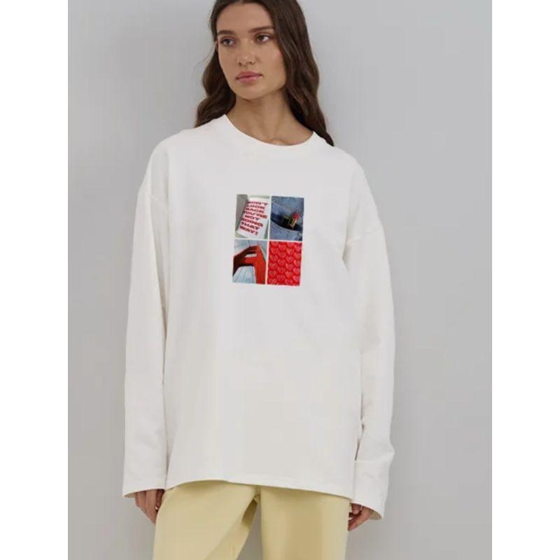 Western Style New Fashion Casual Loose Print Long sleeves Shirt Top Loose Long Sleeved Top