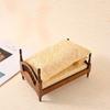 Scene Decor Dollhouse Wood Bed 1:12 Simulation Single Bed Miniature Wood Bed  Pretend Play