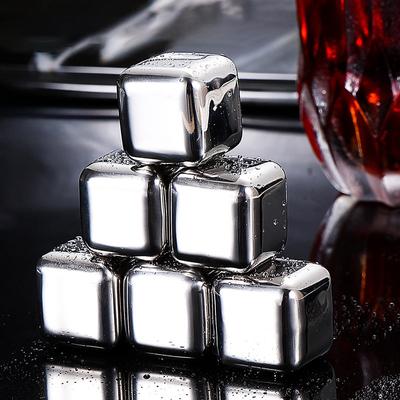 Reusable Stainless Steel Ice Cubes Set Juice Beer Wine Whisky Cooler Rocks Food Grade Cooling Cube Home Party Bar Tools