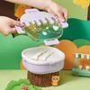 Bento Lunch Box for Kids Adults 3 Compartment Plastic Cute Ice Cream Lunch Snack Containers with