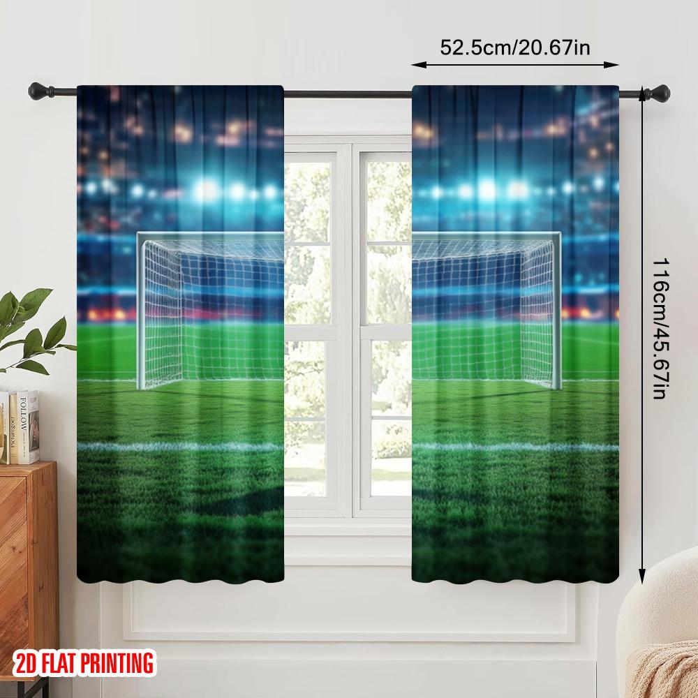 2 Stück, 2D-Flachdruck Vorhänge&Fensterdekoration Ziel Erwartet Vielseitig Langlebiges Polyester (ohne Stange) Zimmerdeko Perfekt für