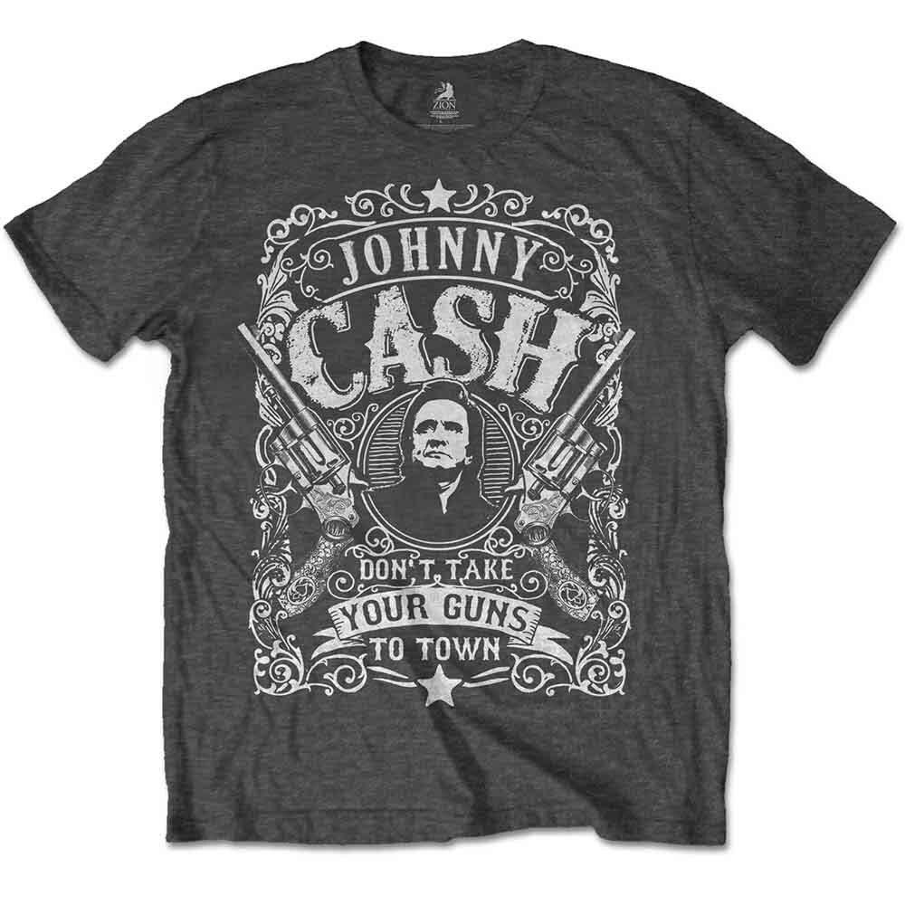 Johnny Cash Don t take your guns to town T-Shirt Grey New Unisex T-Shirt XXL