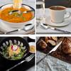 Golden Stainless Steel Cutlery Set Four-piece Plastic Handle Household Knife Fork and Spoon Creative Kitchen Hotel Supplies.