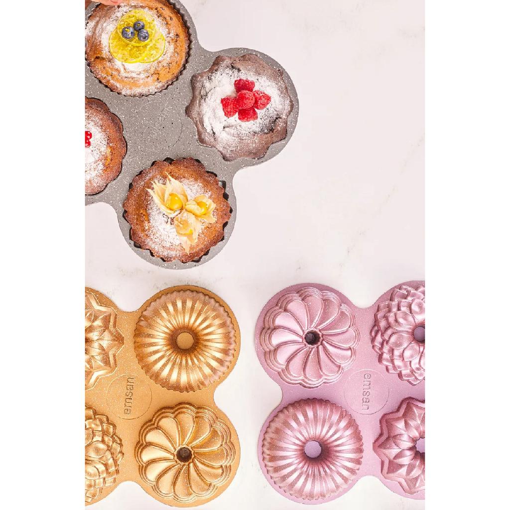 Griss Four In One 4-piece Gray Cake Mold