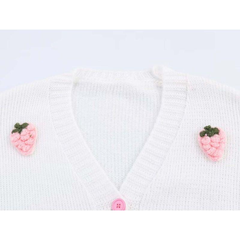 Kaslead New Arrival Women's Clothing Fashion Style Fashion Minimalist Loose Strawberry Knitting Cardigan