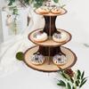 Wooden Cupcake Stand Birthday Party Decor 3-Tiers Cake Stand Display Candy Cupcake Desserts Holder Kids Baby Shower Party Decor