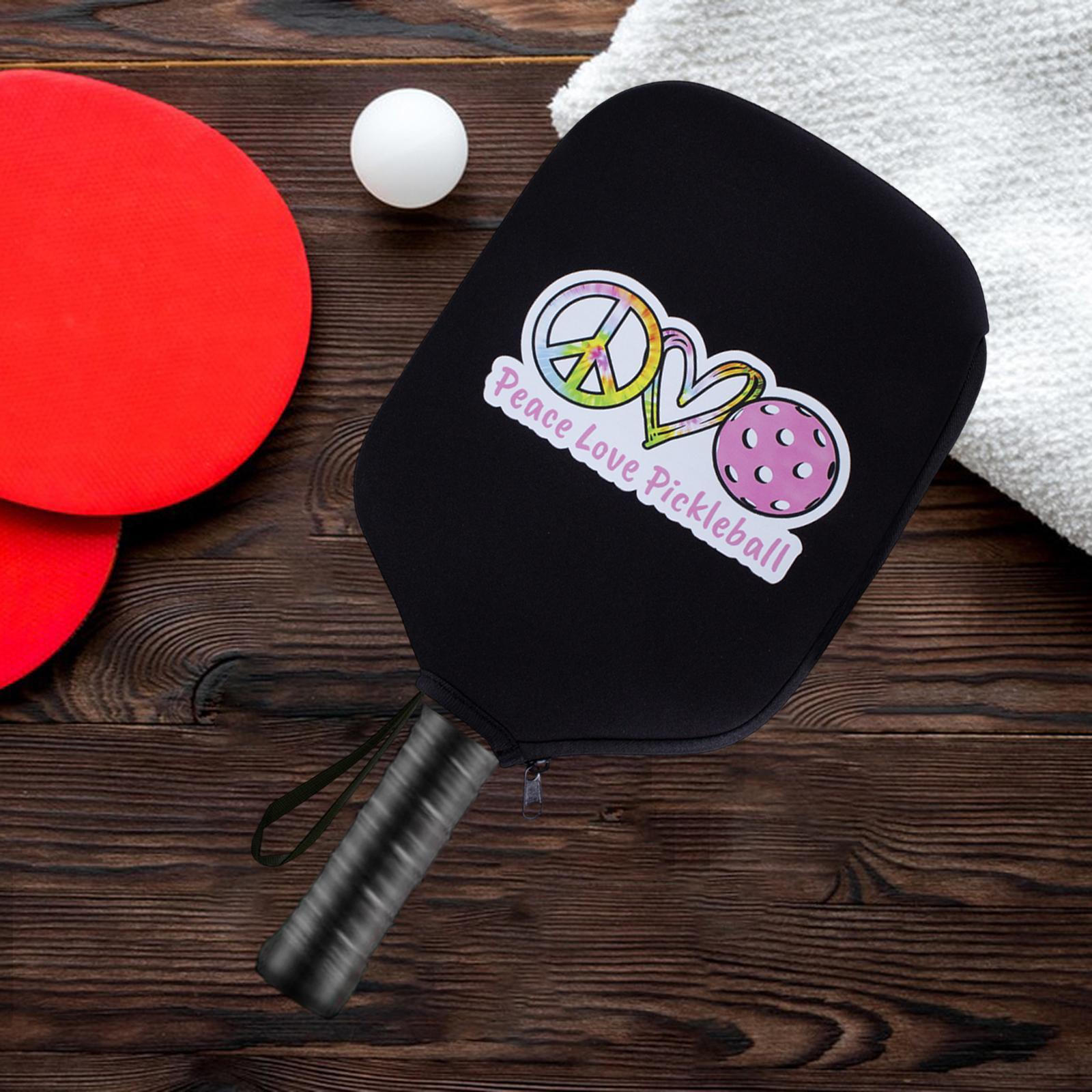 

Pickleball Paddle Cover Neoprene Racket Sleeve Protect Your Bag Dustproof with Handle Strap