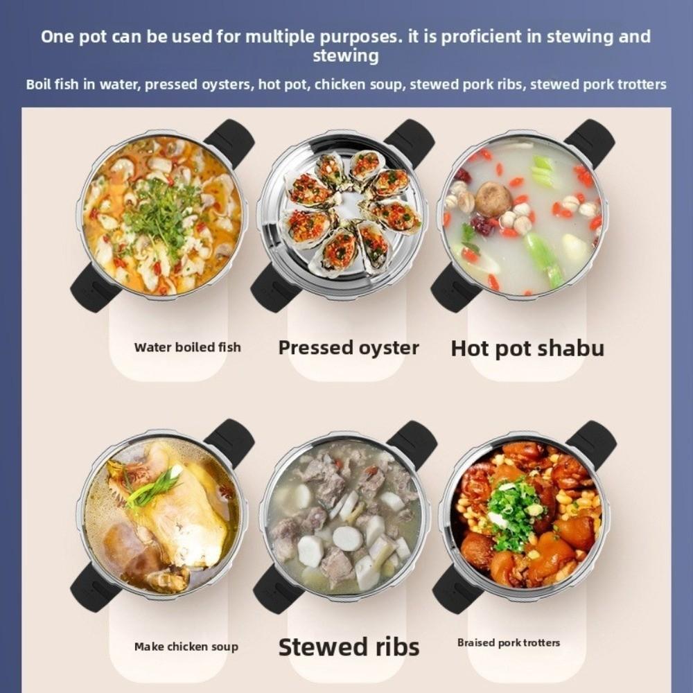 Stainless Steel High Pressure Cooker Explosion-Proof Gas Cooker Pot  Kitchen Cooking Tool