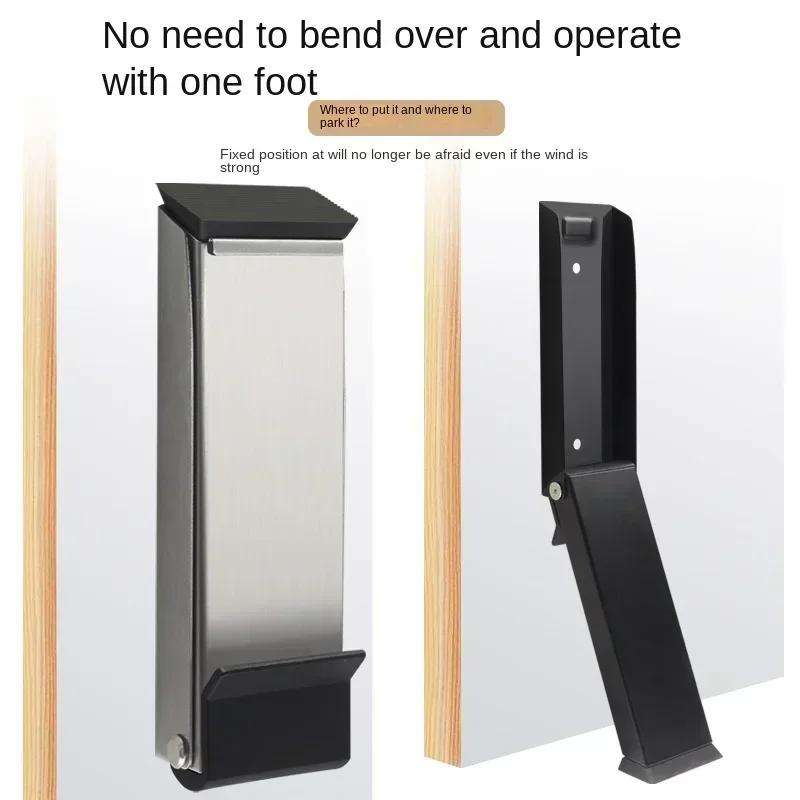 1 bucată, fără cuie, picior pliabil, poziționator de ușă, frână, opritor de ușă, anti-coliziune, opritor aleatoriu, opritor de ușă