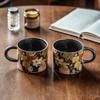 Retro Style Flower Ceramic Mug Household High-End Coffee Cup Afternoon Tea Cup Large-Capacity Water Cup