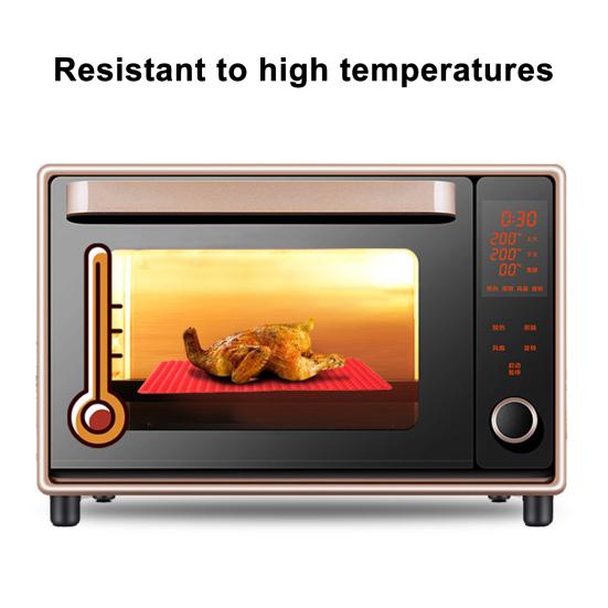 Yousheng Silicone Baking Mat Heat-Resistant Fat Reducing Mat for Oven Grilling Multifunctional Cooking Mat for Healthy Baking Grilling