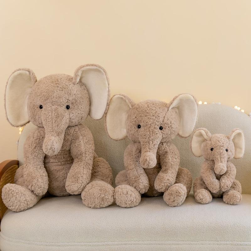 Adorable Plush Elephant Pillow Toy For Children Realistic Elephant Stuffed Animal