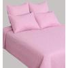 Bedspread - DUBLANC - 230x250cm - Pale Pink - 2 Pillowcases - Double-Sided Quilted