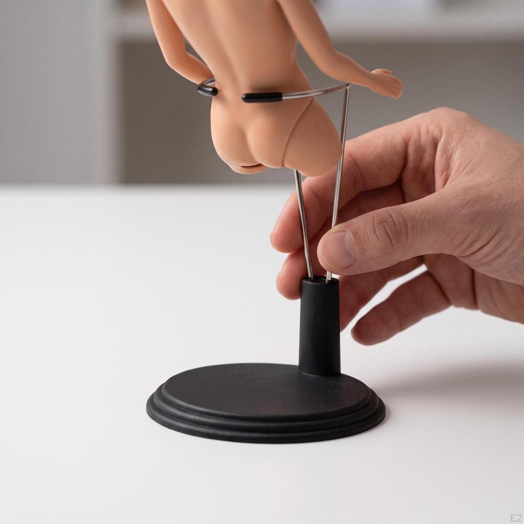Labu 4th Gen Doll Stand for 20cm Cotton Dolls, Clothes, Shoes, and Accessories Medium Black