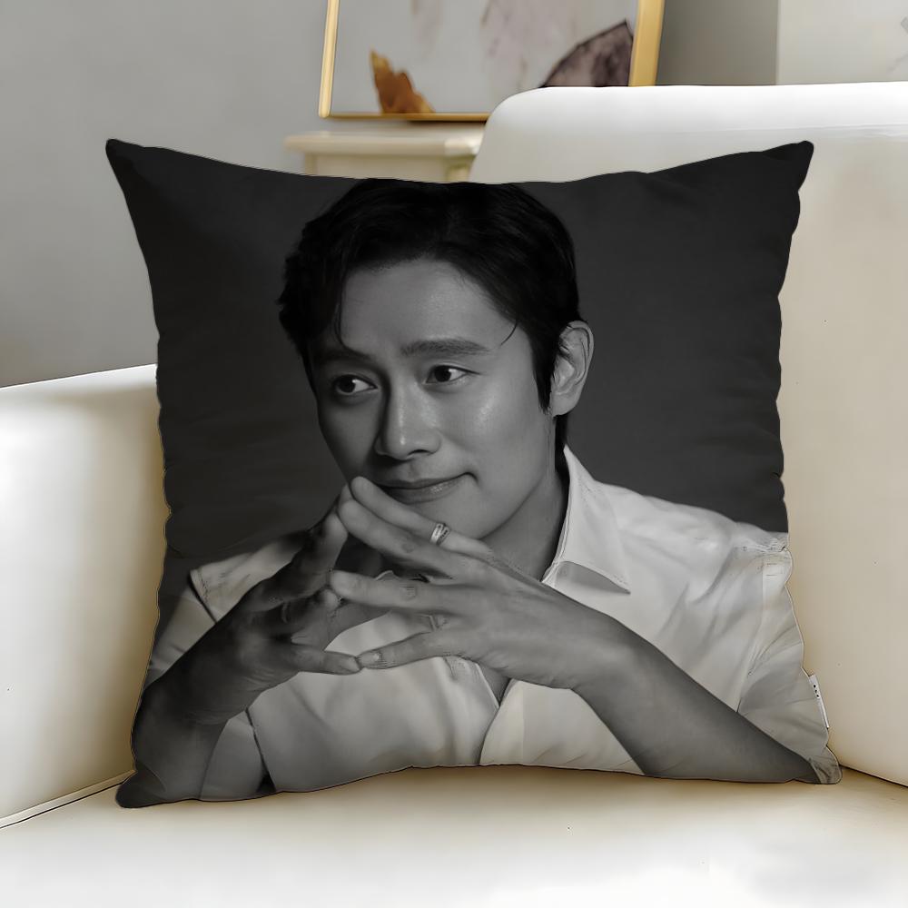 popular celebrity Musife Lee Byung Hun Cushion Cover Soft  EasyWash Pillow Case  Versatile for Couch Bed Travel and Office