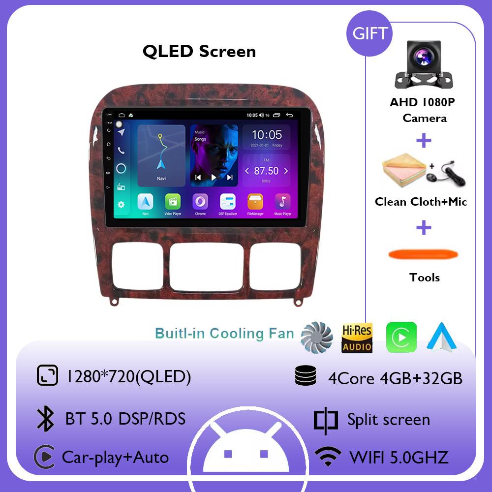 

Android 14 Carplay Auto для Mercedes Benz S-Class S Class W220 VV220 1998-2005 Автомобильный Радио Навигатор GPS Мультимедиа Видео Плеер