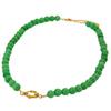 Popular color translucent cat's eye glass handmade beaded necklace gold-plated stainless steel jewelry women