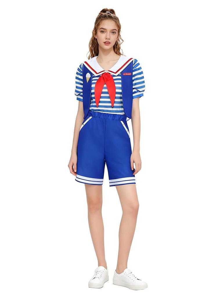 Stranger Things Season 5 Navy Ice Cream Shop Clerk Cosplay Costume