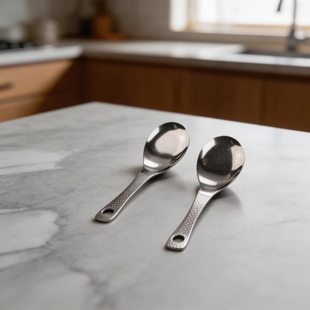 Hammered Finish Stainless Steel Soup Spoon 5.9in Silver Dishwasher Safe