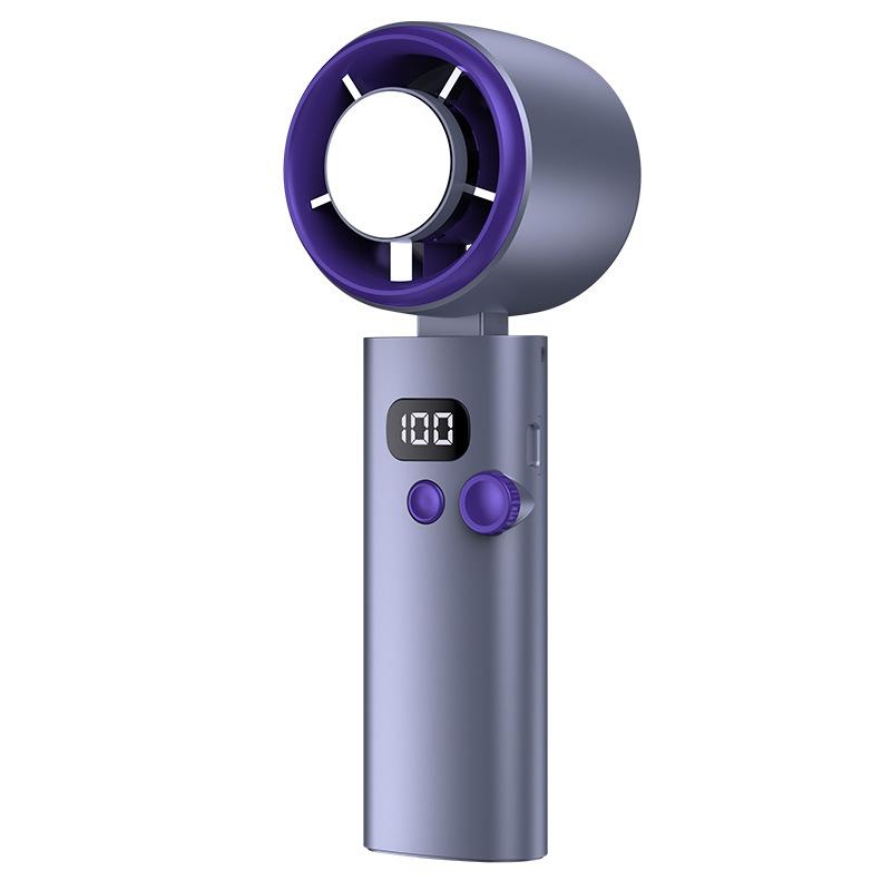 Super Strong Wind Ice Compress Handheld Charging Small Fan High Speed Turbine Display 100 Speed Refrigeration Small Fan