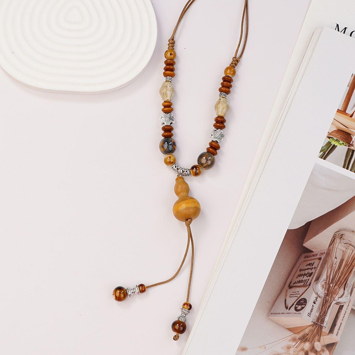 Керамическое ожерелье-тыква, национальный стиль, литературное, ручной работы