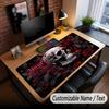 Skull Gothic Theme Custom Mouse Pad Personalized With Name Text Customized Desk Mat For Office Home Decor