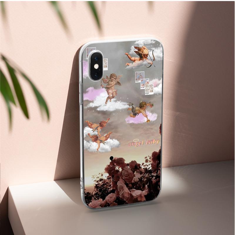 Soft Back Capa Classical Angel Modern art Phone Shell For Apple Transparent Iphone 5 5s 6 7 8 6s Plus X XR XSMAX SE 2020 11 PRO