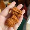 1 Pair Walnut Solid Wood Hand Massage Balls Portable Stress Relief Exercise Tool for Home Decor Ornament