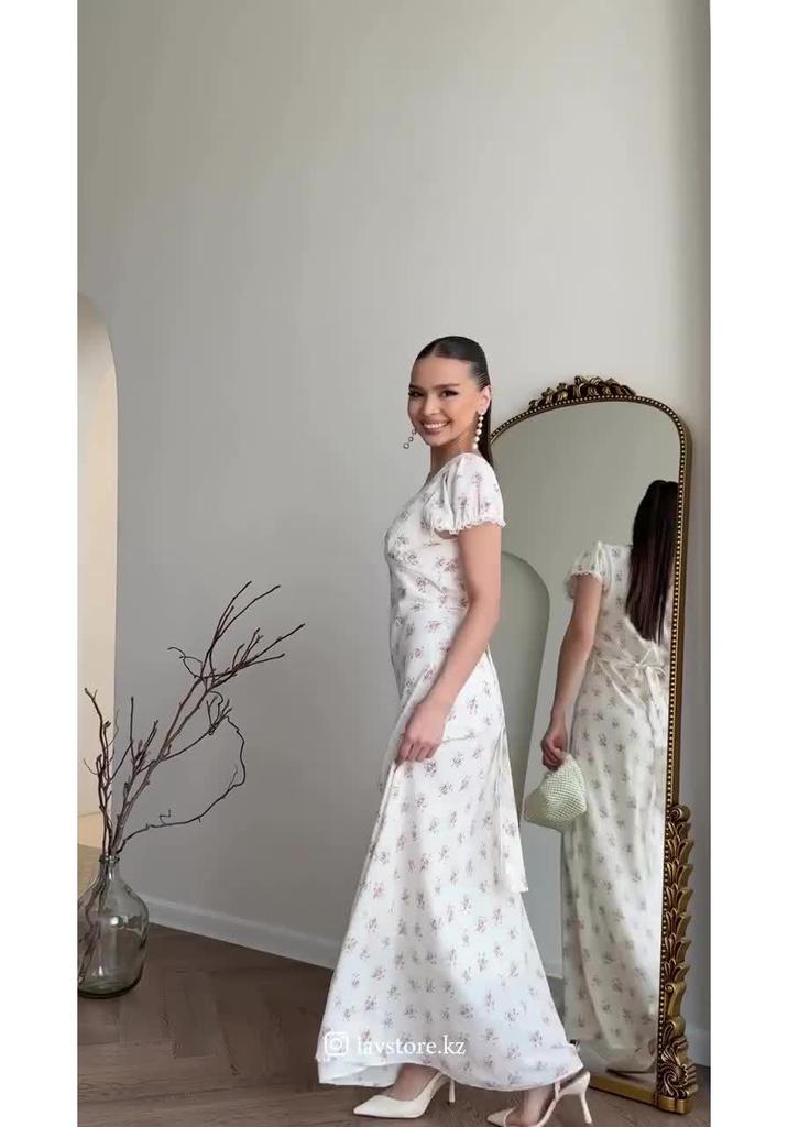 Elegantes Retro-Kurzarm-Taillenbetonendes Kleid für Damen, Frühjahr 2025