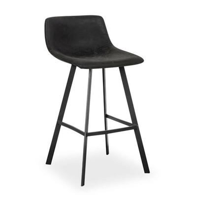 Stool - VERSA - Edvin - Black - Metal - 49 X 88 X 42 Cm
