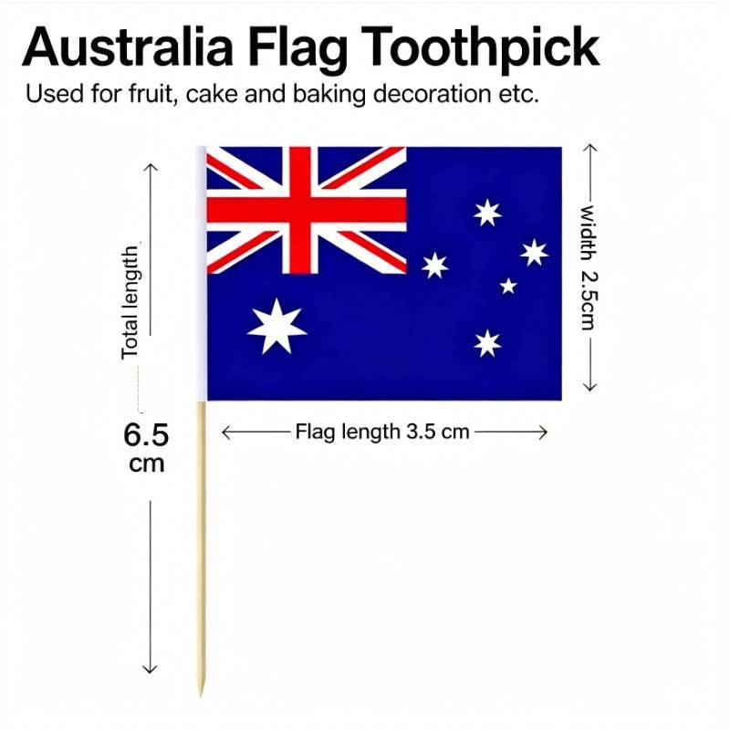 Multinational Flag Toothpick Food Decor Pack For Fruit Garnishes And Cocktails