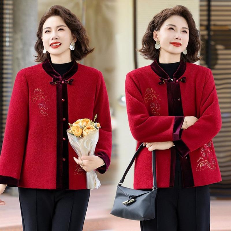 Granny Xi wedding dress autumn woolen coat women's clothing autumn and winter padded jacket