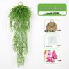 Wall-Mounted Artificial Hanging Vines with Spider Plant in Basket for Living Room Decor