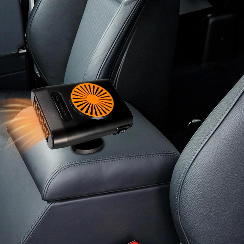 Small Car Heater 12v/24v Portable Car Defroster Plug In Heater 360 Degree Rotation Heating Fan Automotive Defogger For Driver