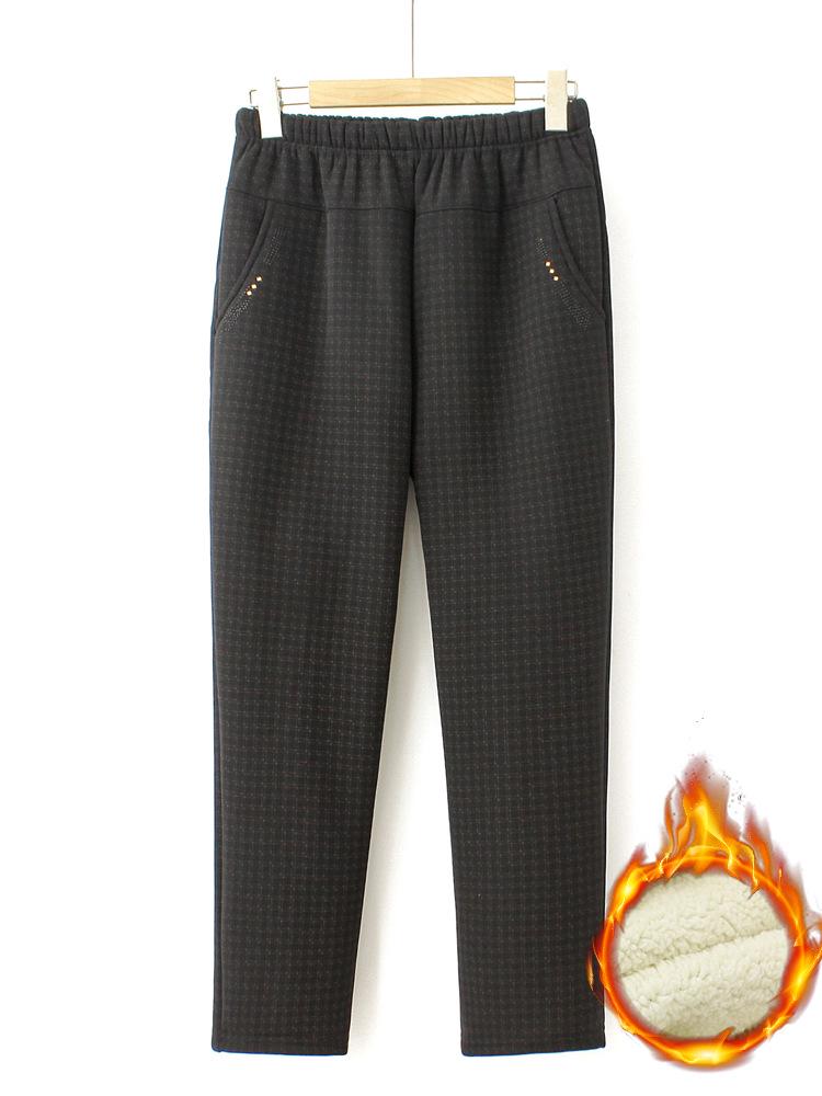 Autumn/Winter Women's Trousers for Middle-Aged & Elderly: Mom's Straight-Leg & Grandma's Loose Fit, Long Casual Pants