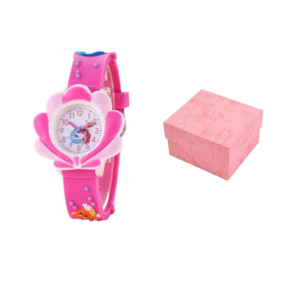 1/2/4pcs-Mermaid 3D Cartoon Shell Watch - Enchanting Colorful Design for Christmas Gifts, Watches, and Bracelets Set for Girls