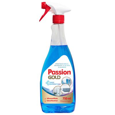 Passion Gold Glass Cleaner With Spirit Vinegar Blue 750 Ml