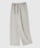 LEMAIN SECOND Linen-Like Elastic Waist Wide Pants [Light Beige]