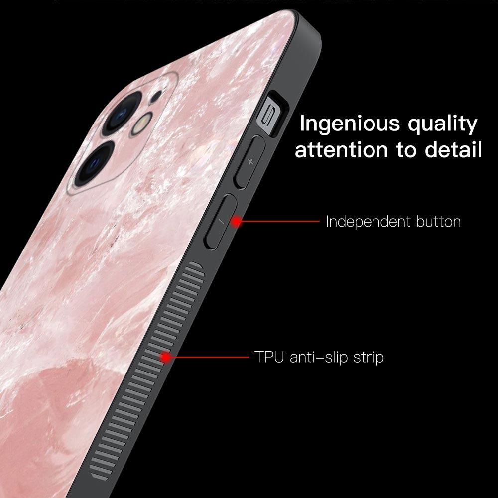 Gold Pink Rose Glitter Hearts Phone Case For iPhone 14 13 12 11 Pro Max XS Max XR X 7 8 Plus 12 Mini 6S Cover Shell