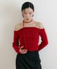 LUCIR ZU Wool Upper Strap Knit (Red)