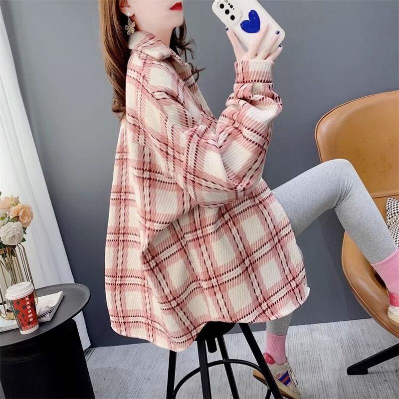 Vintage Plaid Brushed Shirt Jacket