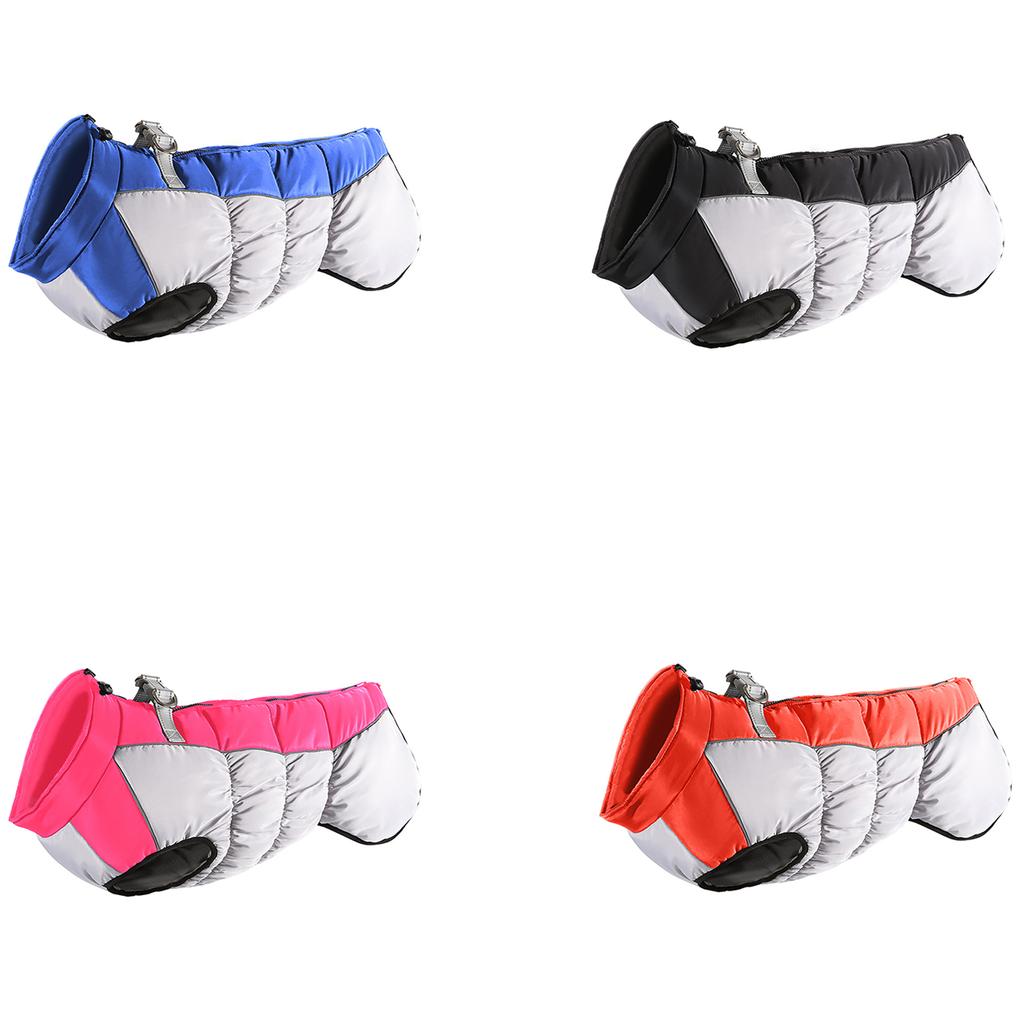 Warmer Hundewintermantel, Wendbare Hundejacke, Pufferjacke, Hundeoberbekleidung für große Hunde