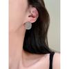 S925 Silver Needle European and American Style Metal Woven Hollow Ball Earrings, Stylish and Trendy Earrings for Women, Light Luxury and Fashionable
