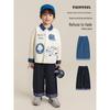 Youyou Boys' Fade & Wrinkle Resistant Cropped Straight Leg Jeans