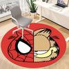 1 Stück Spider-Man Garfield Büro Runder Teppich, Indoor-Matte Geeignet Für Büro, Unter Bürostühlen Schlafzimmer Wohnzimmer Heimdeko, Zimmer Deko
